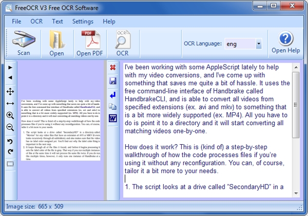 Optical Character Recognition software, free download Mac